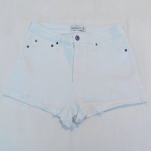 Abercrombie High Rise White Shorts Size 27 (4)